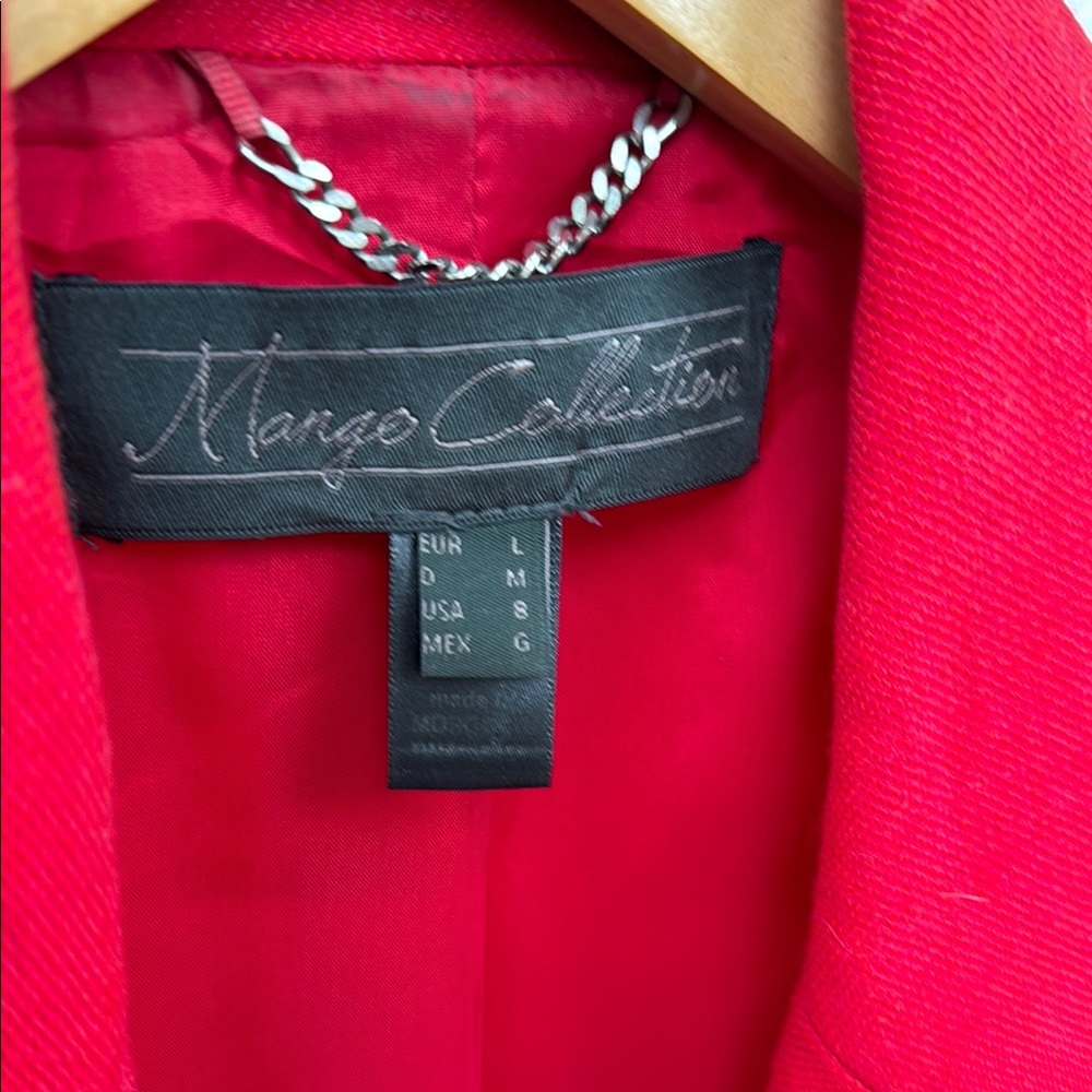 Cropped Mango Collection Red Blazer Size 8 - Picture 3 of 4